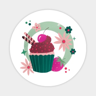 Strawberry cupcake Magnet